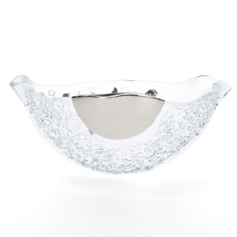 Skleněná miska PERLA SILVER