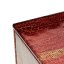 Glass jewellery box burgundy with gold spirals