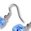 Blue glass earrings ANNA  N1004