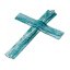 Small turquoise layered glass wall cross