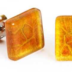 Amber glass earrings PUZETY N1823