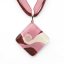 Pink rhombus glass pendant HELENE P1117