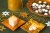 Amber glass tray DUNE