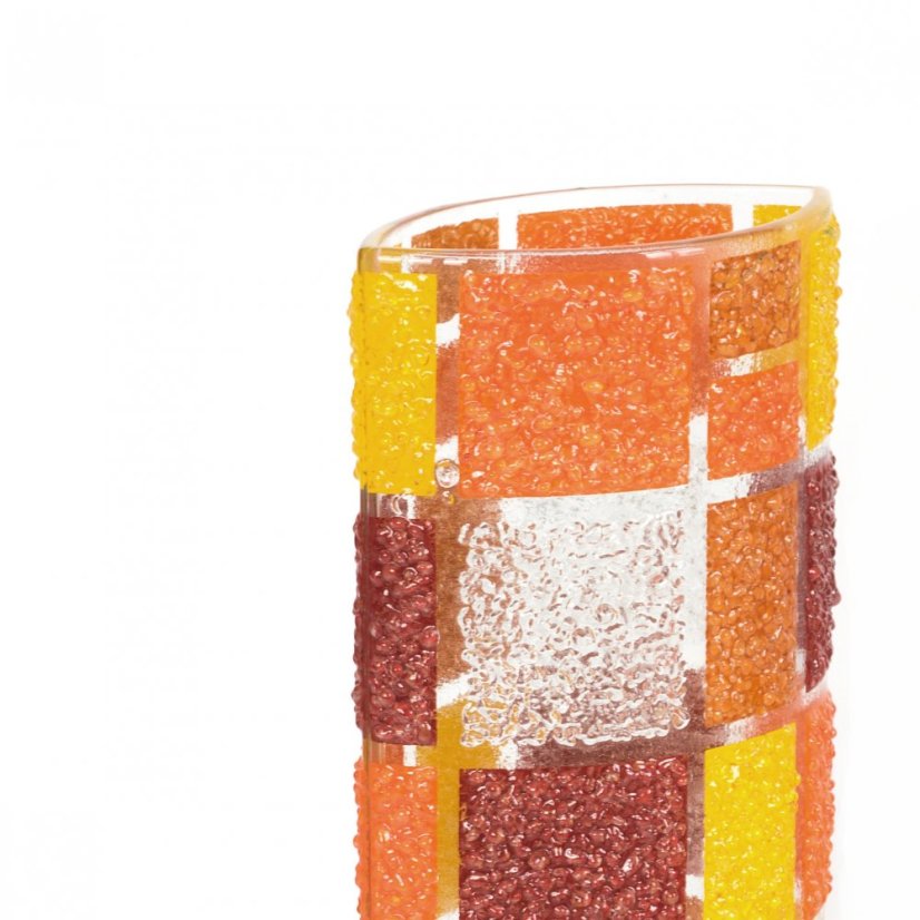 Orange glass vase CORAL KARO