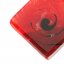 Kosoštvorcový sklenený prívesok červený SARAH P0903