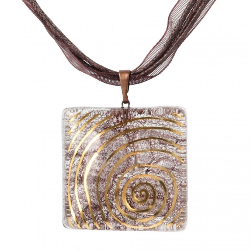 Glass pendant brown PZ0202