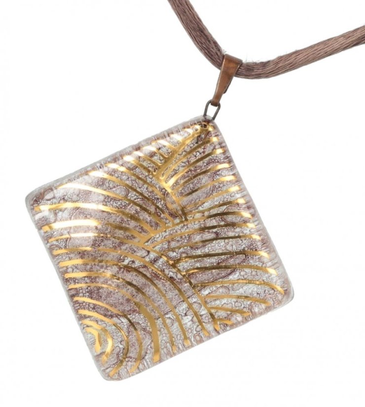 Glass pendant brown PZ0201