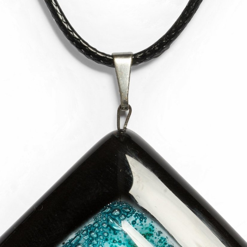 Skleněný přívěsek kosočtvercový NIGHT OWL P0810