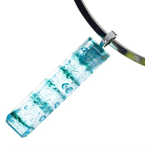 Narrow, cut glass jewel turquoise BLANKYT PRV0805
