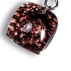 Brown glass earrings TERRA SLEV_N_012
