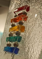 Glass necklace RAINBOW NH2601