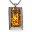 Cut amber glass jewel PRV0821