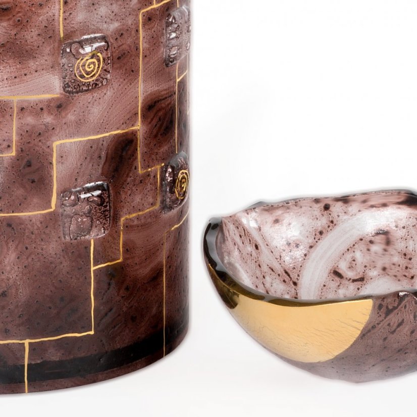 Brown glass vase TERRA