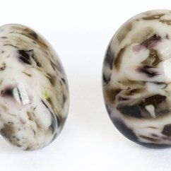 Glass earrings marbled PUZETY N1835